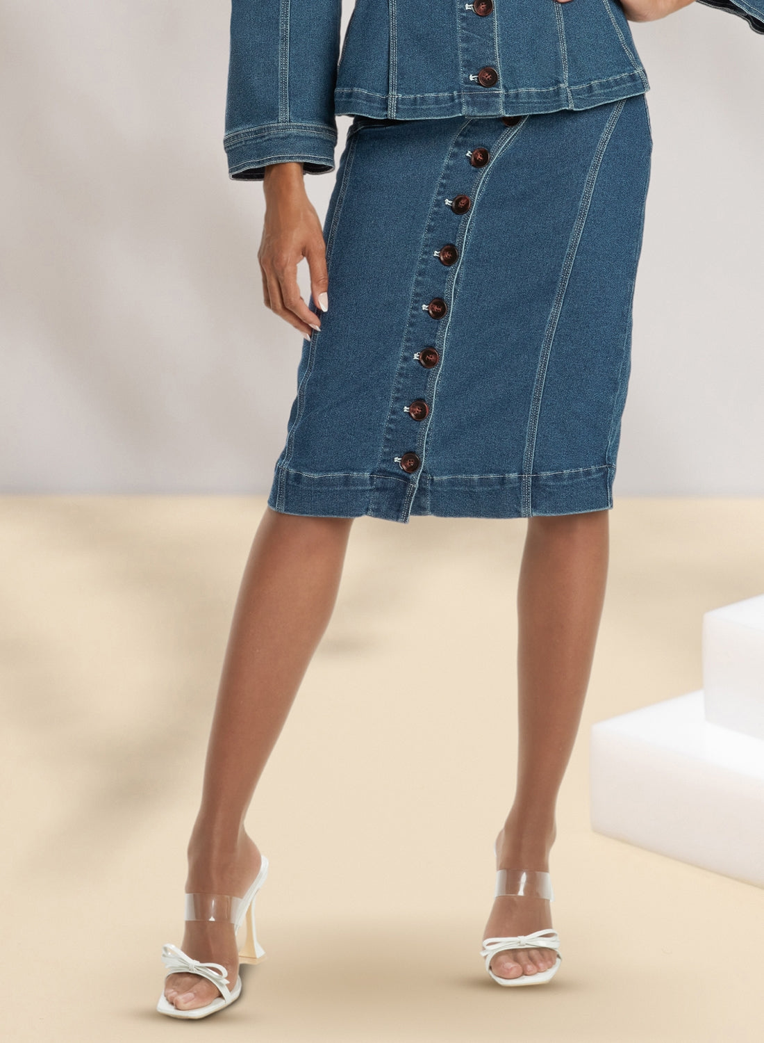 DV Jean 8470S Stretch Denim Skirt