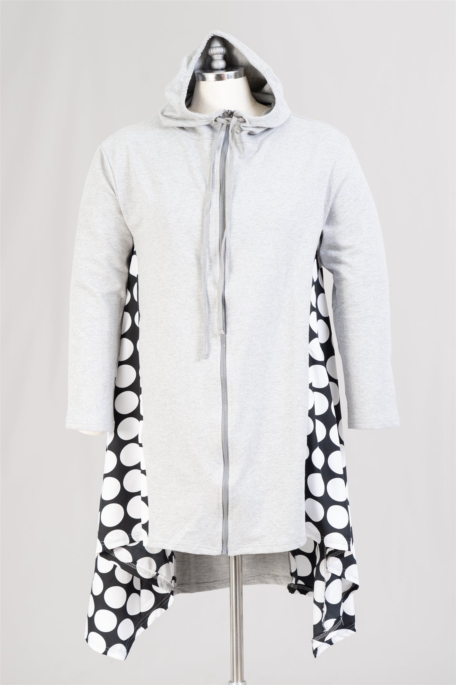 Step in Style AA21231 Hooded High-low Zip-front Tunic