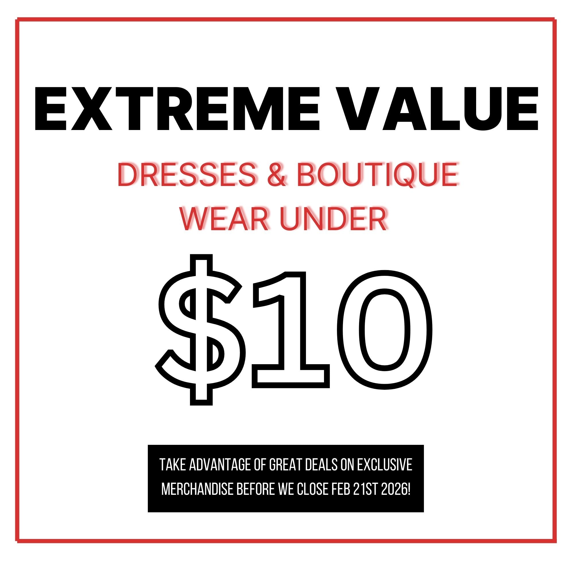 Dresses & Boutique Wear Under $10