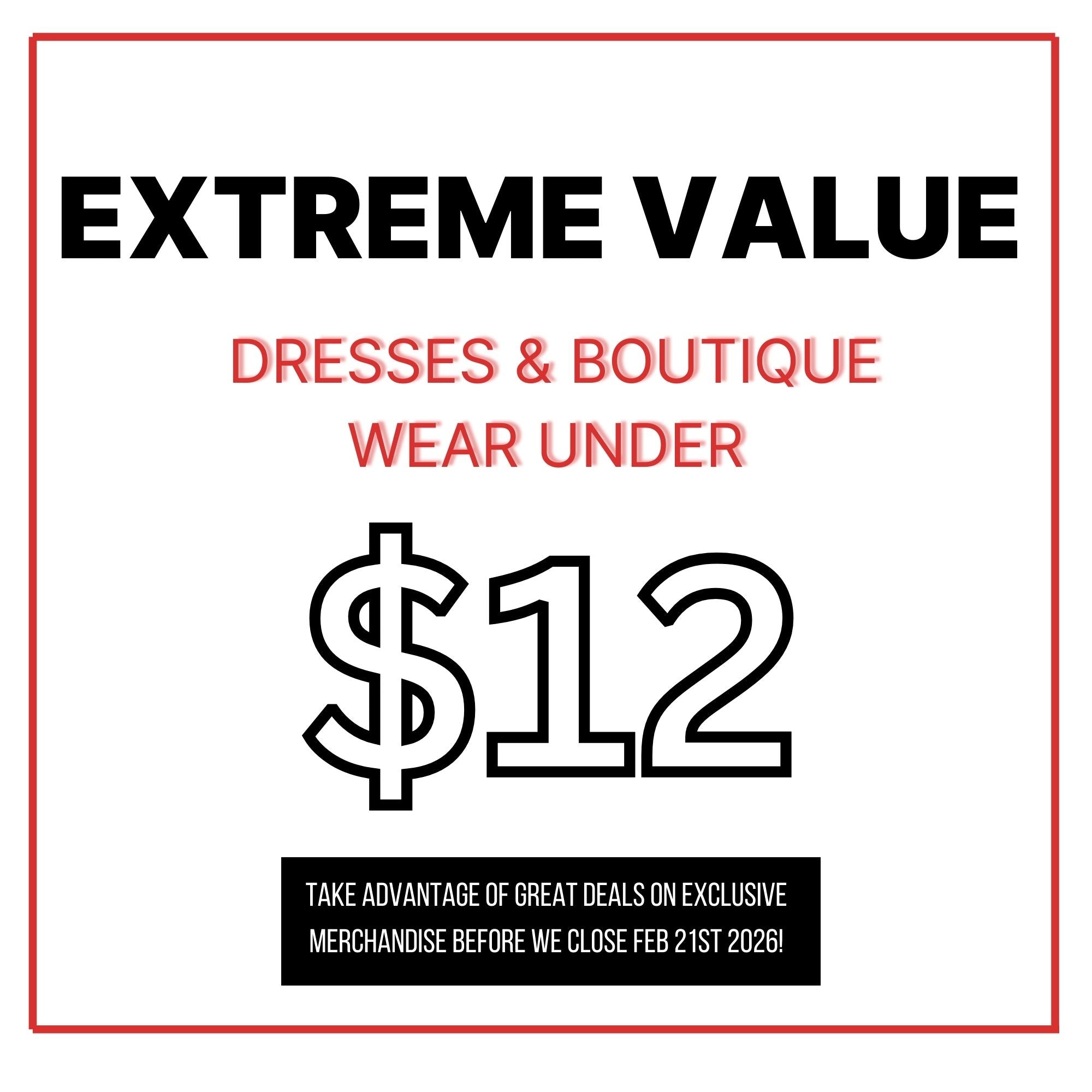 Dresses & Boutique Wear Under $12