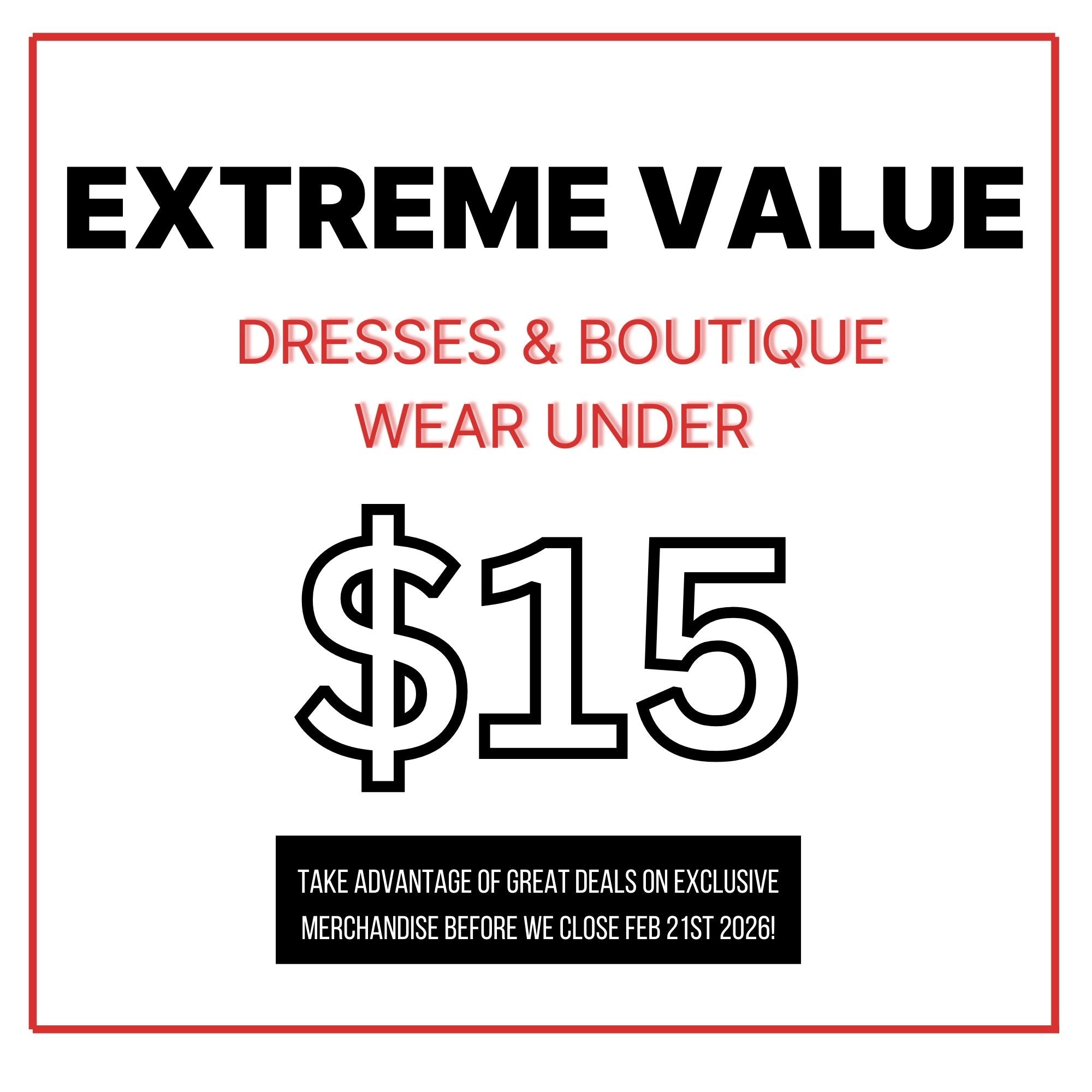 Dresses & Boutique Wear Under $15