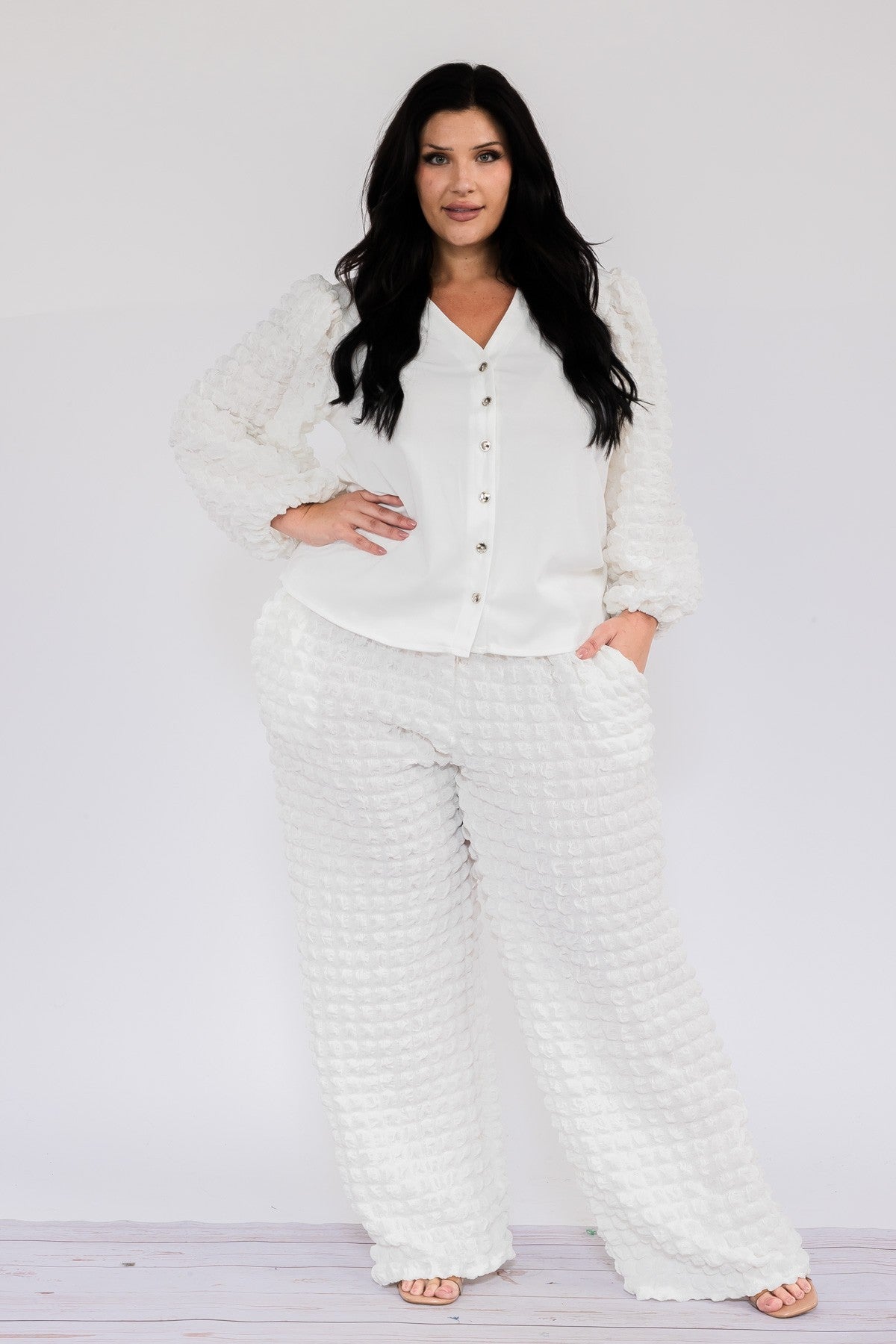 Karen T 2pc 9487 2pc Bubble Pant Set