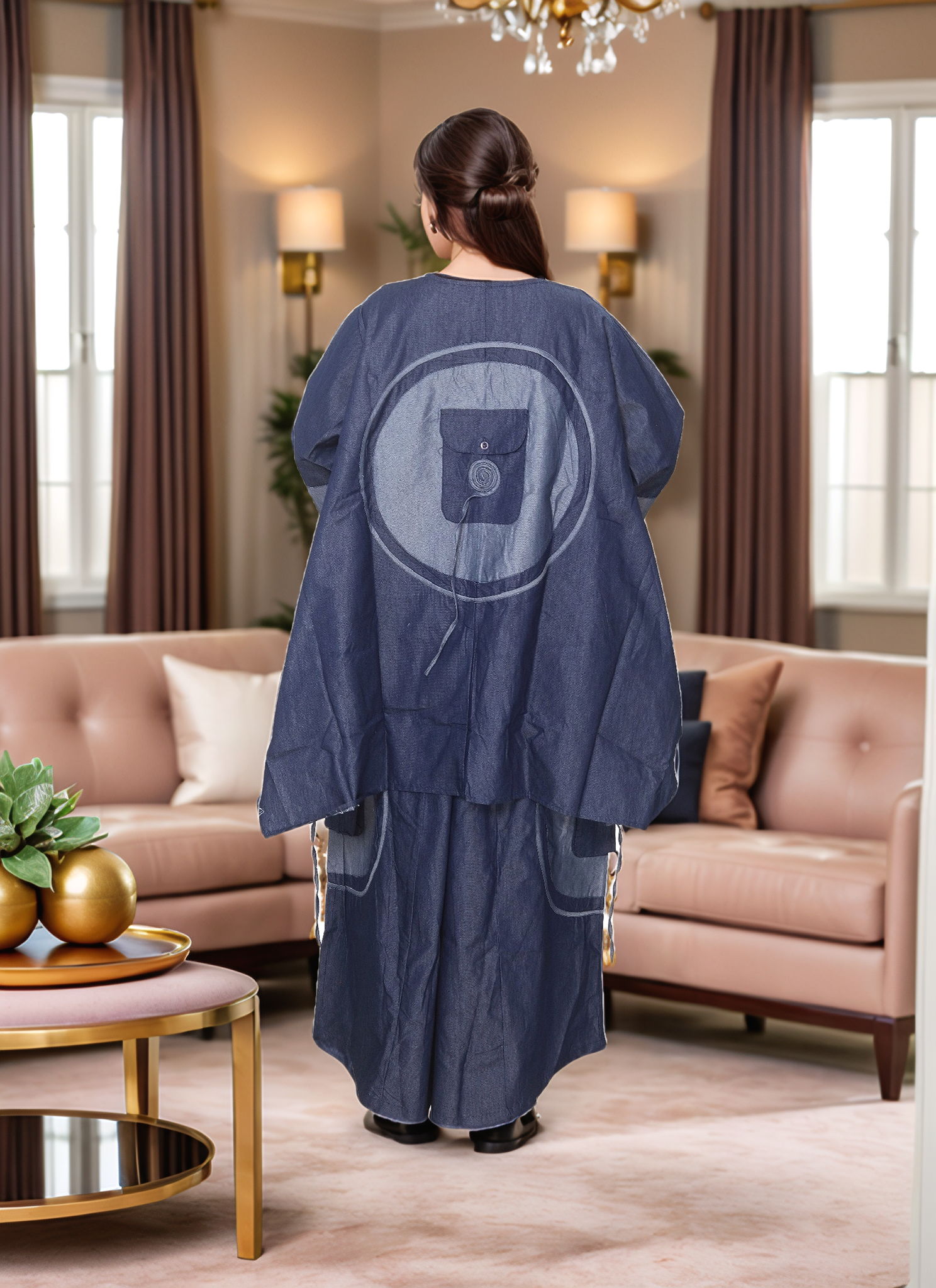 Kara Chic 7918D 2pc Denim Set