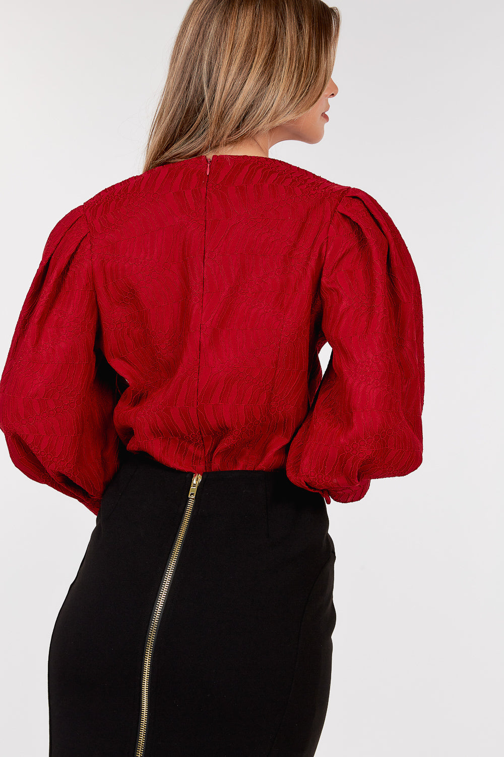 CQ by CQ 9721TK Solid Top with Puff Sleeve