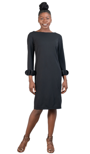 Allen Kay 785805 Long Sleeve Petal Cuff Dress