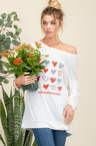 Celeste CT33555EPL Screen Print Top