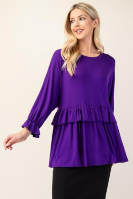 Celeste CT43865 Tiered BabyDoll Top