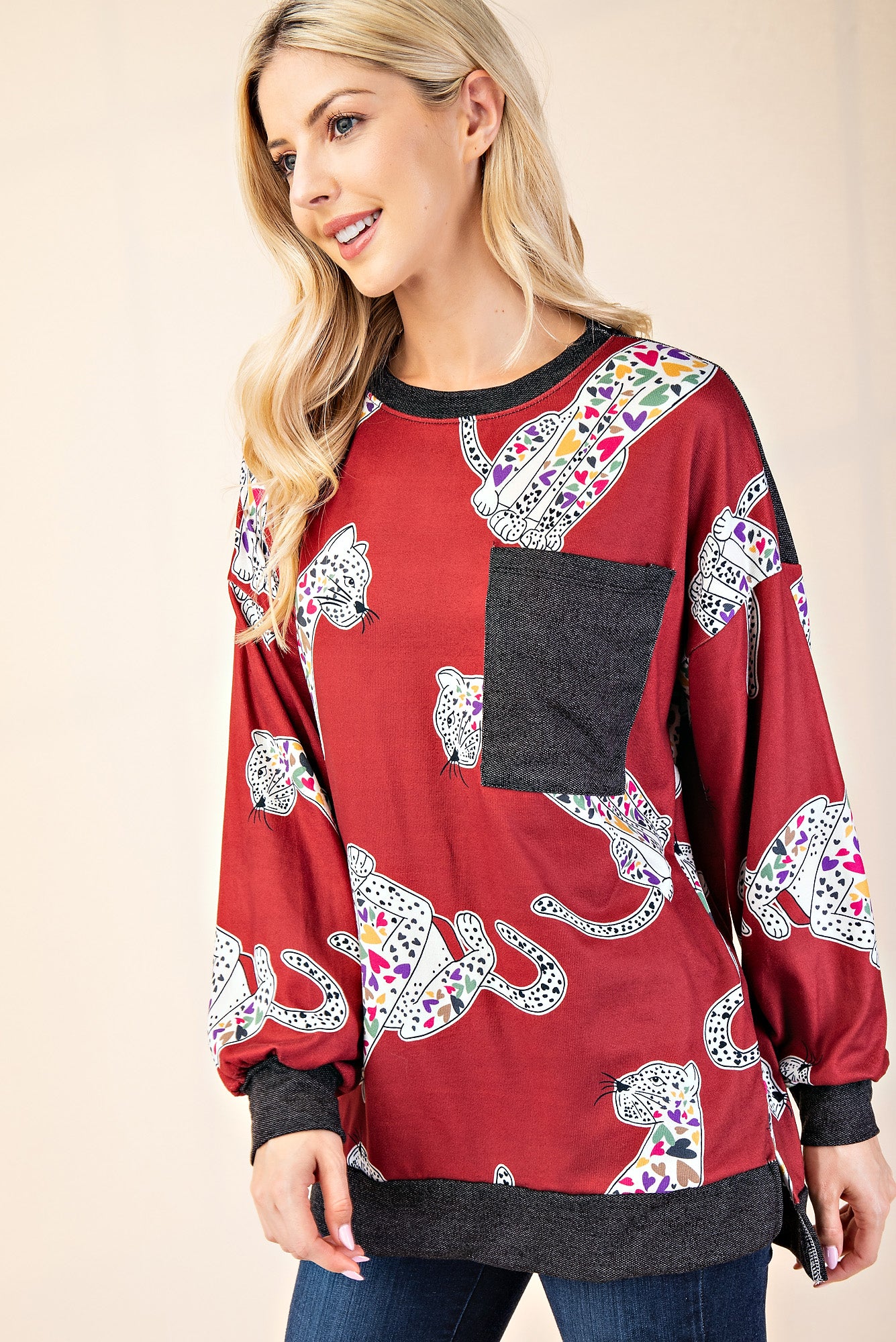 Celeste CT43910FPL Animal Heart Top