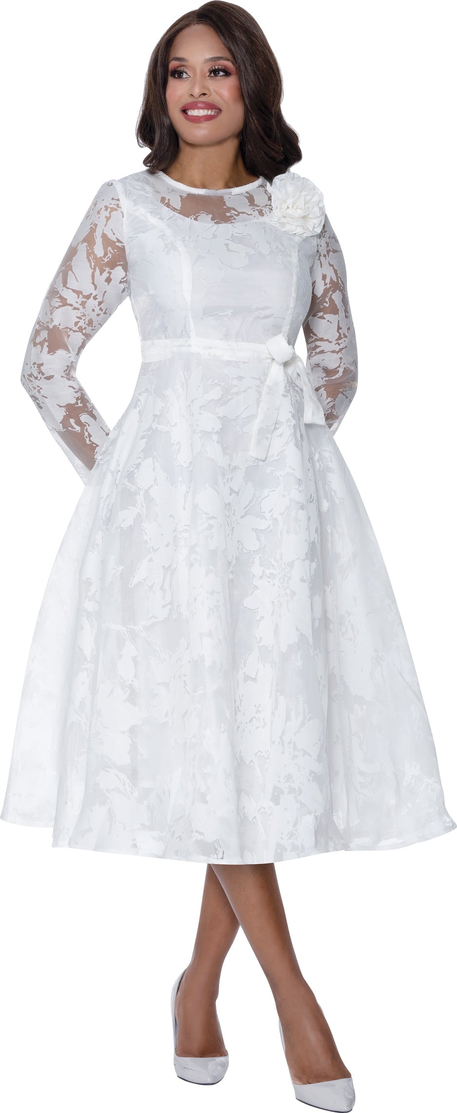 Divine Blessings 2021 Lace Dress with Tie Belt