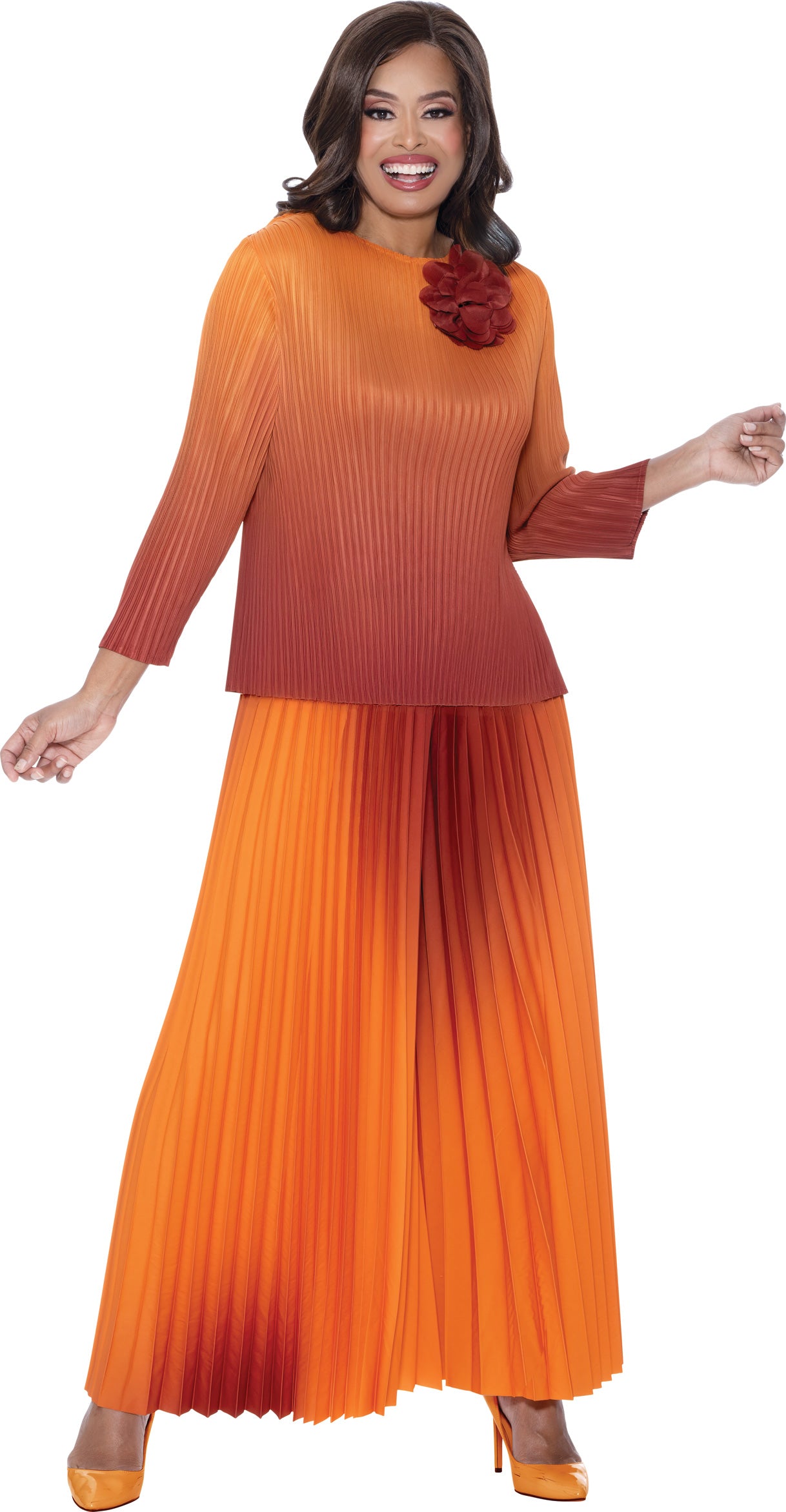 Divine Casuals 1782 2pc Ombre Wide Leg Pant Set