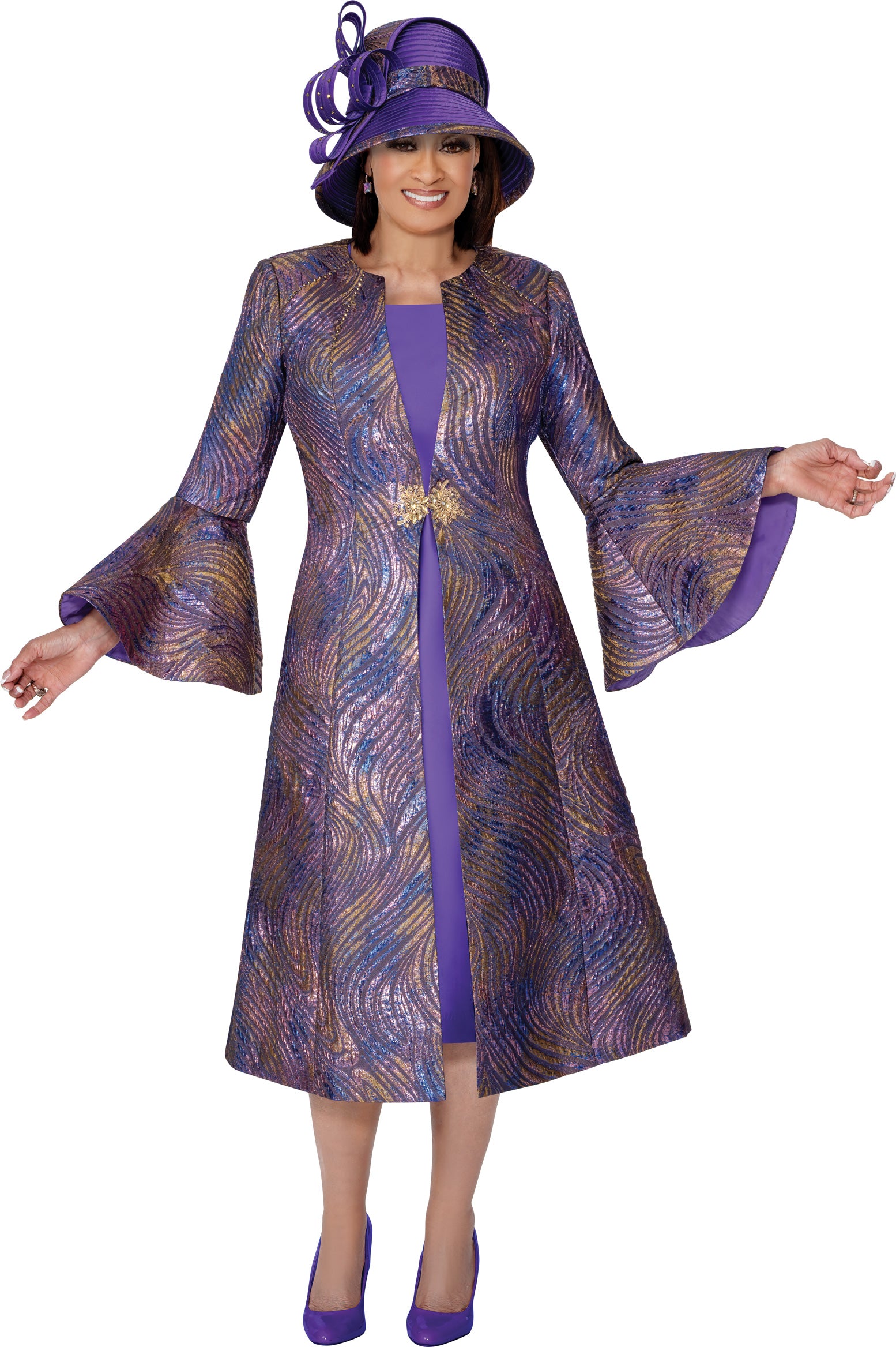Dorinda Clark Cole 309902 Jacquard Jacket with Dress