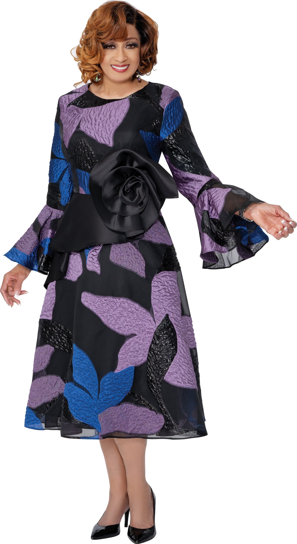 Dorinda Clark Cole 309921 Jacquard Burnout Dress