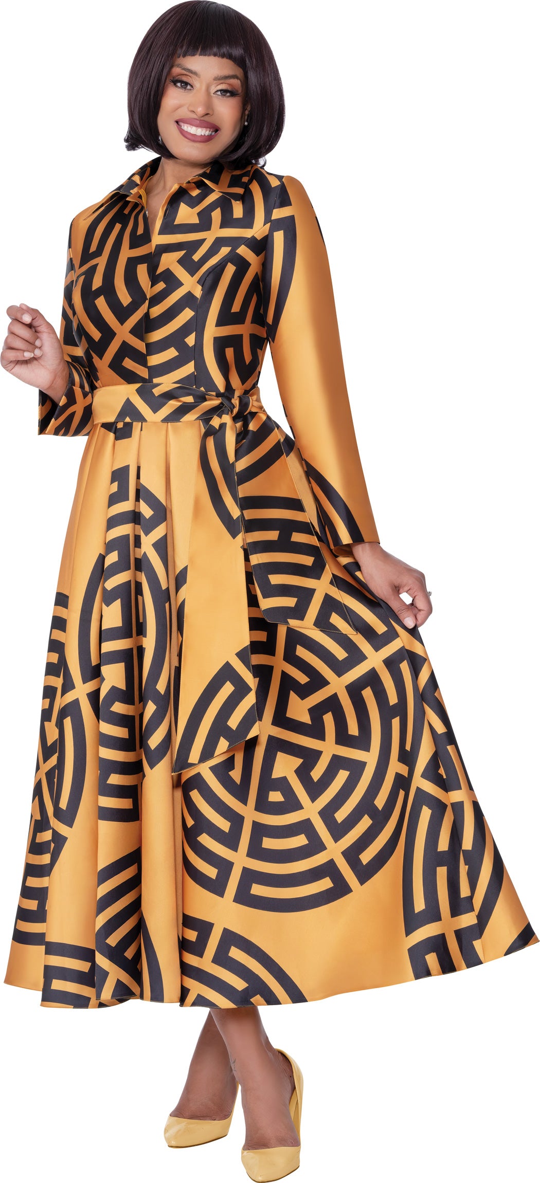 Dresses By Nubiano 100501 Twill Sash Dress