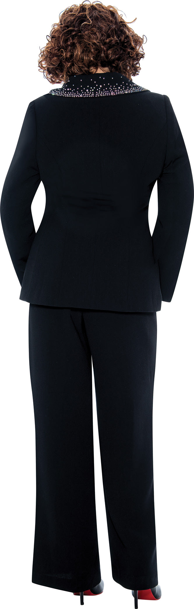 Dorinda Clark Cole 309093 3pc Embellished Crepe Pant Suit