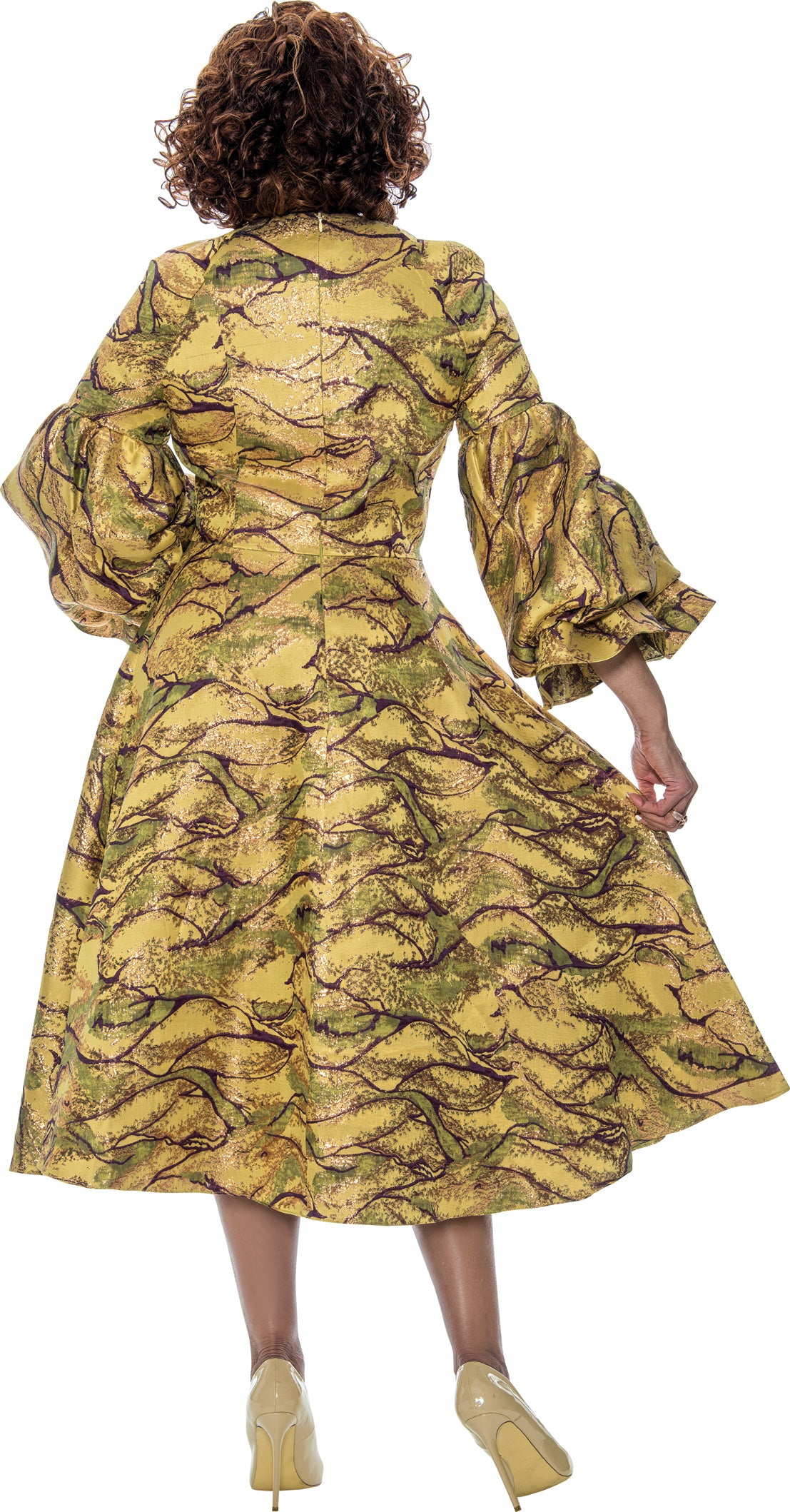 Dorinda Clark Cole 309121W Plus Size Jacquard Dress