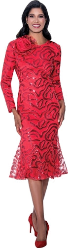 Dorinda Clark Cole 309341 Rosette Sequin Dress