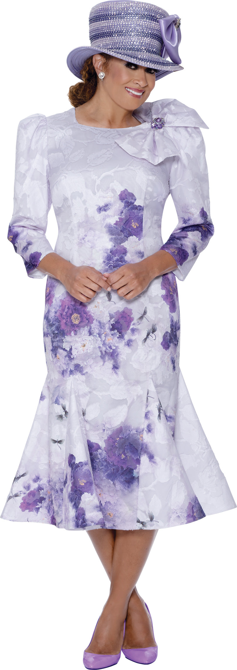 Dorinda Clark Cole 309561W Plus Size Print Dress