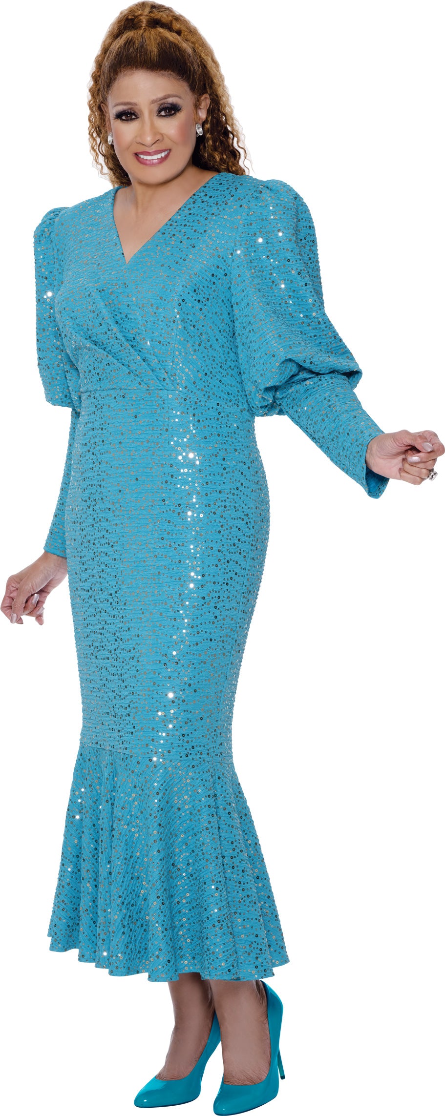 Dorinda Clark Cole 309681 Mermaid Sequin Dress