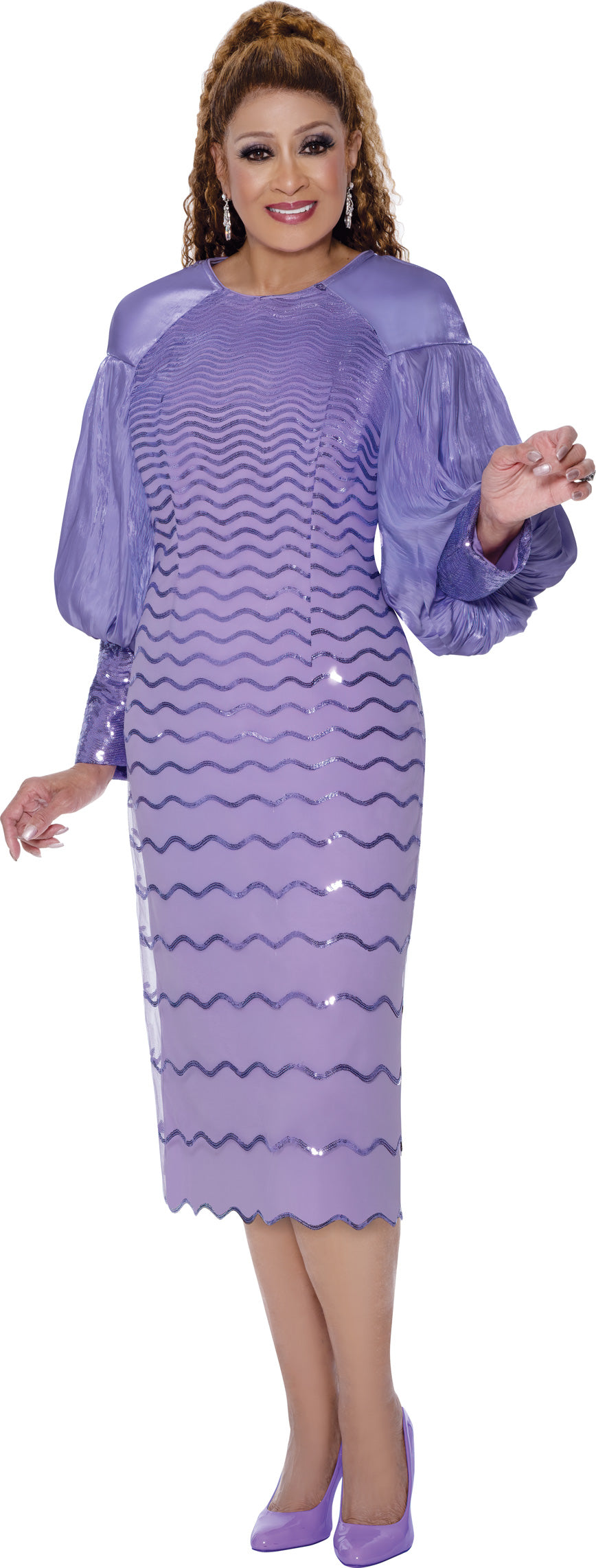 Dorinda Clark Cole 309741W Plus Size Sequin Dress