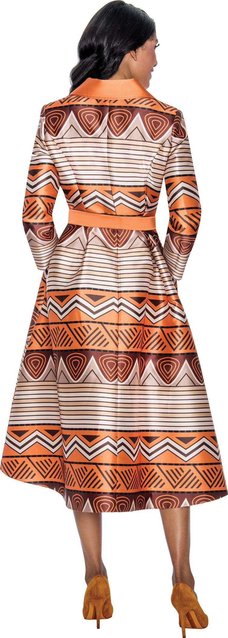 Dresses By Nubiano 100111W Plus Size Twill Print Dress