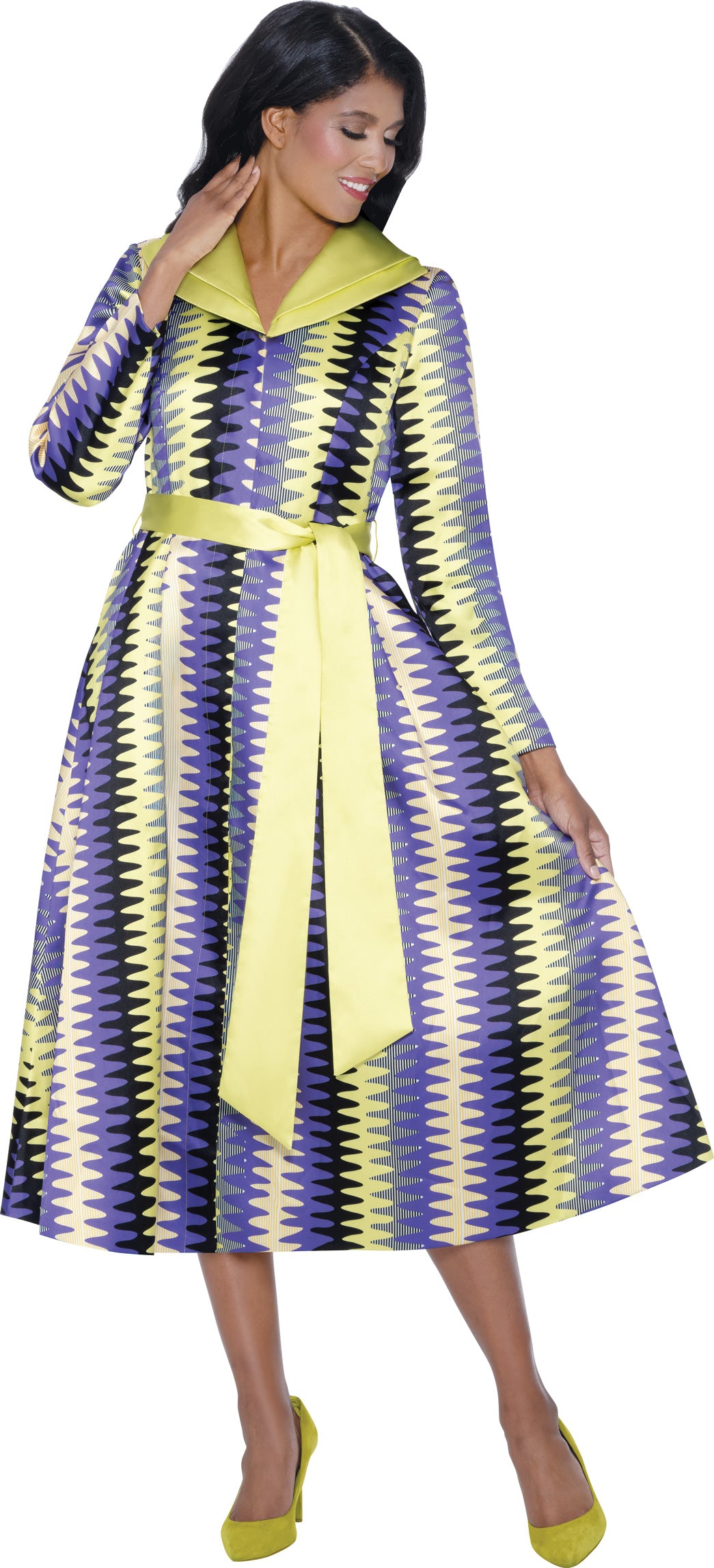 Dresses By Nubiano 100251W Print Twill Plus Size Dress