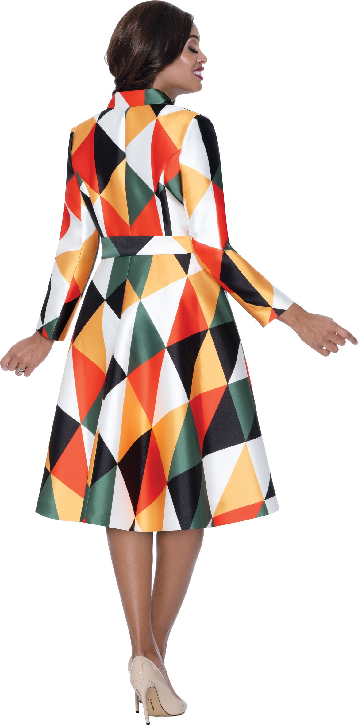 Dresses By Nubiano 100261 Geo Print Dress