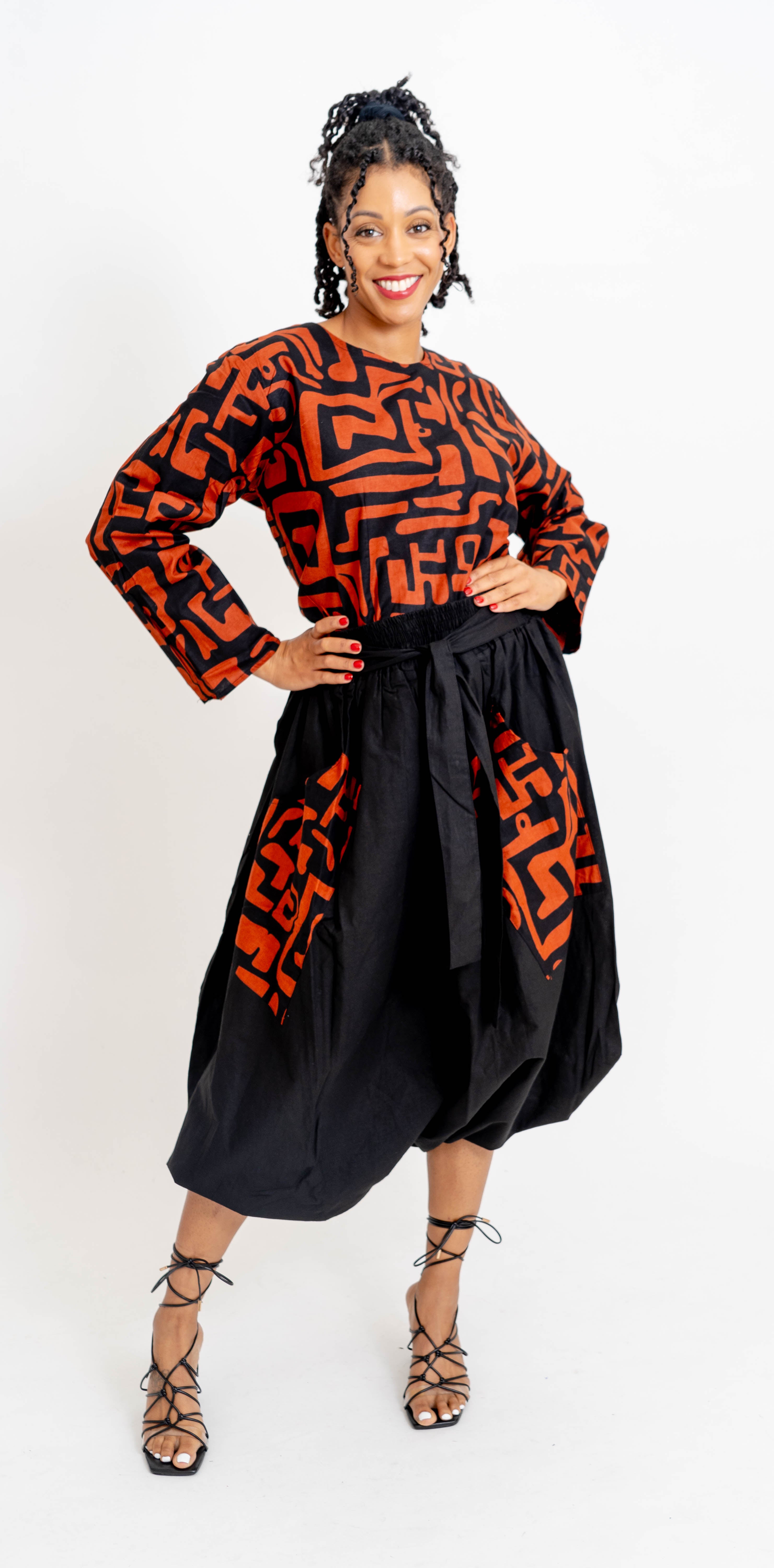 Kara Chic 7848 2pc Authentic African Print Pant Set