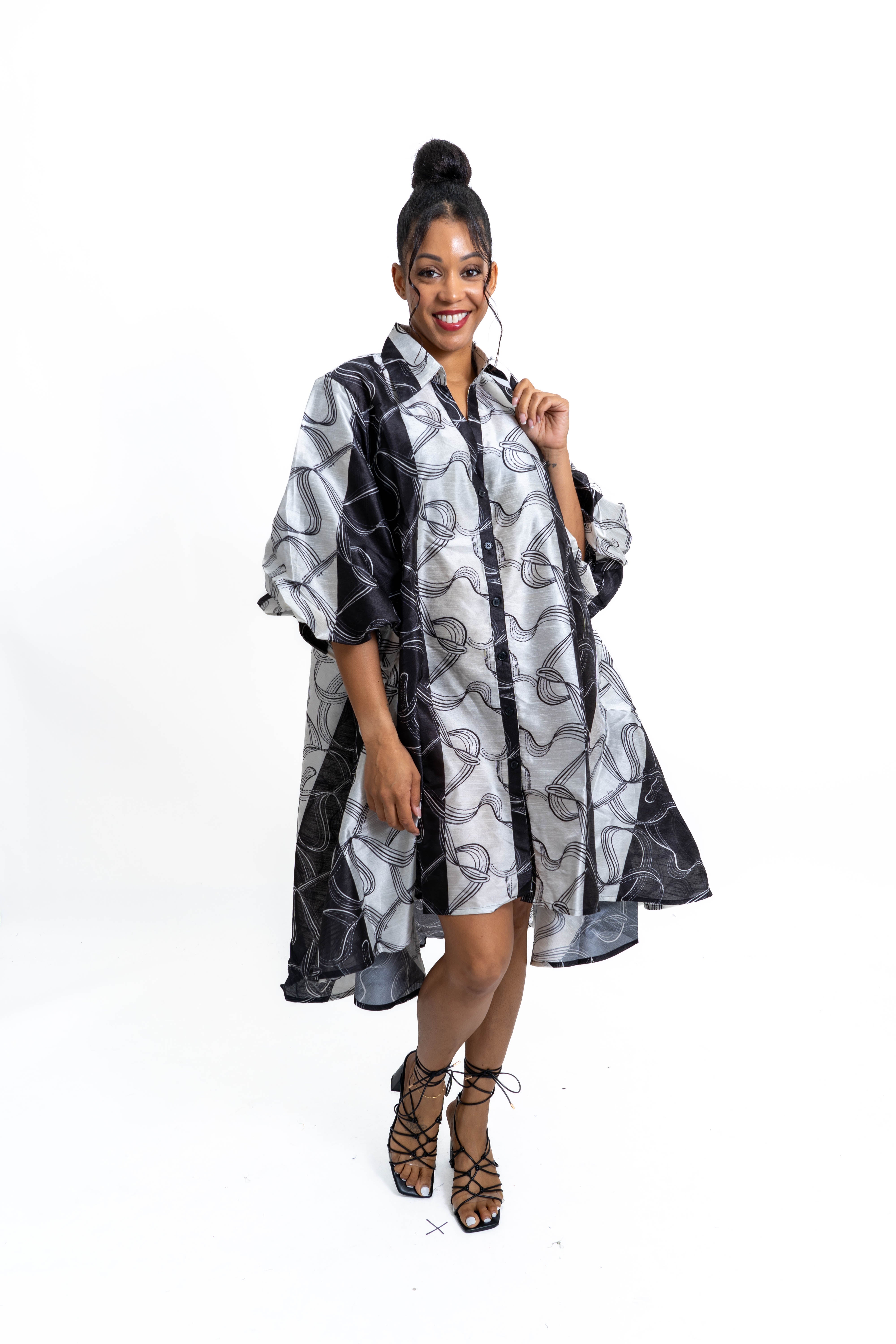 Step In Style AA23777 Faux Silk Dress
