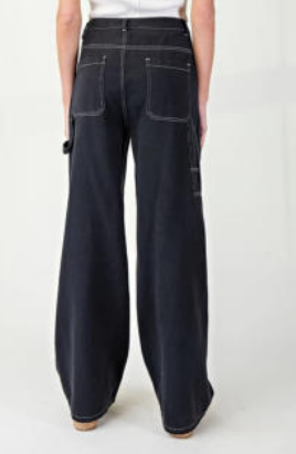Eesome PK7806 Mineral Washed Straight Leg Pant