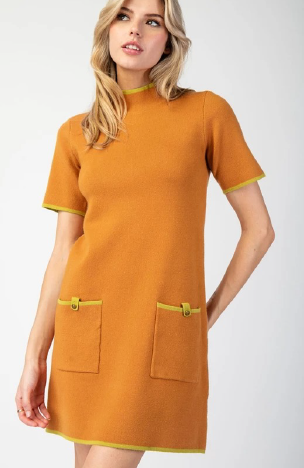 Eesome SDG10205 Mini Mock Sweater Dress