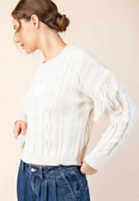 Eesome SG8969  Fringe Knit Top