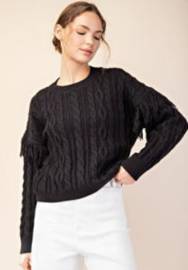 Eesome SG8969  Fringe Knit Top