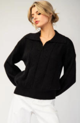 Eesome SK11334 Heart Print Sweater Top