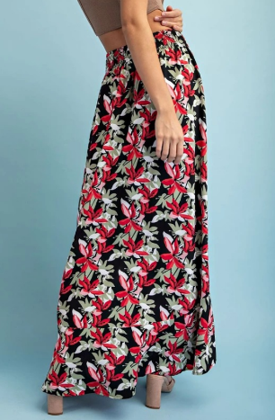 Eesome SKS9823 Floral Print Maxi Skirt