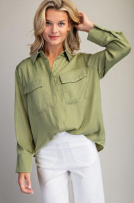 Eesome TK11079 Studded Button Down Top