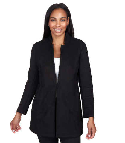 Emaline 82230 Plus Size Faux Suede Jacket