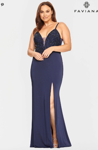 Faviana 9536 Long Prom PlusSize Dress