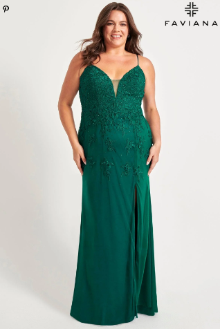 Faviana 9539 Long Prom PlusSize Dress