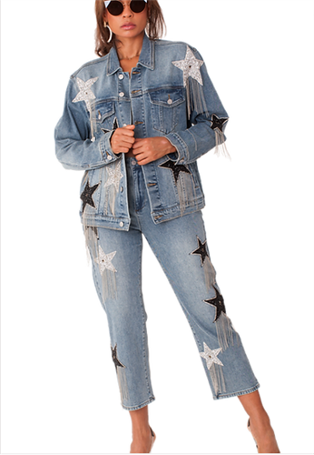 For Her 82332 Denim Pant w/ Stars