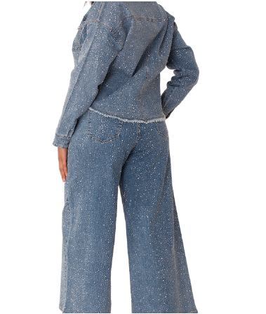 For Her 82396 Denim Pant w/ Rhinestones