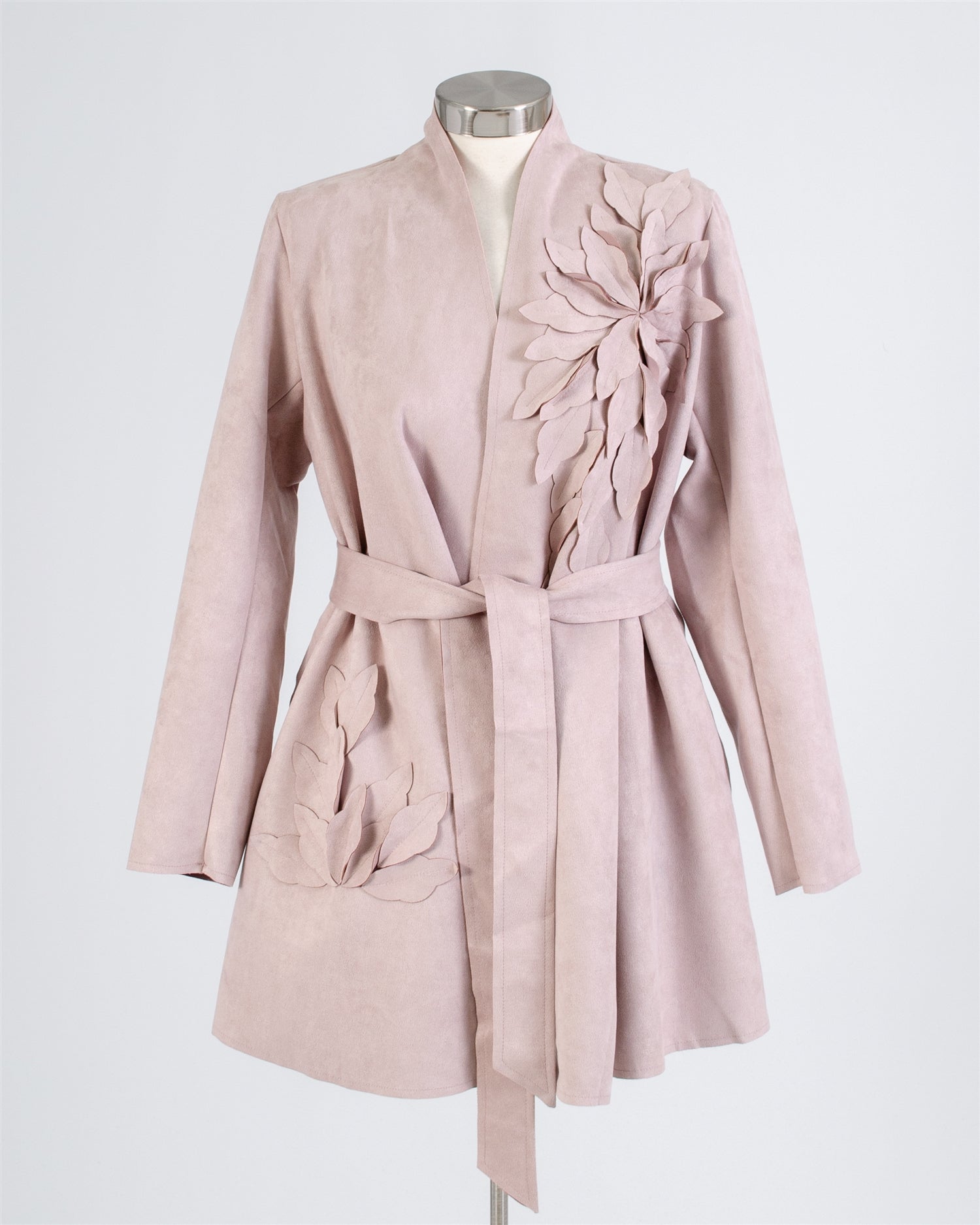 For Her 8792 Faux Suede Petal Jacket