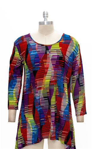 Get Lucky 5002 Long Round Neck Tunic Top