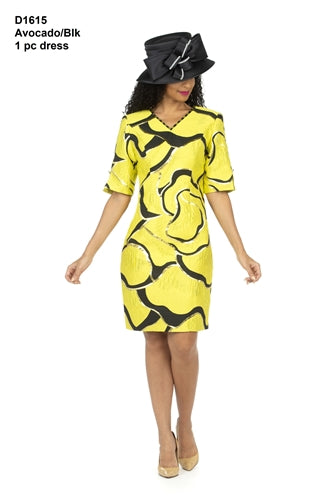 Giovanna D1615W Short Sleeve Print Dress