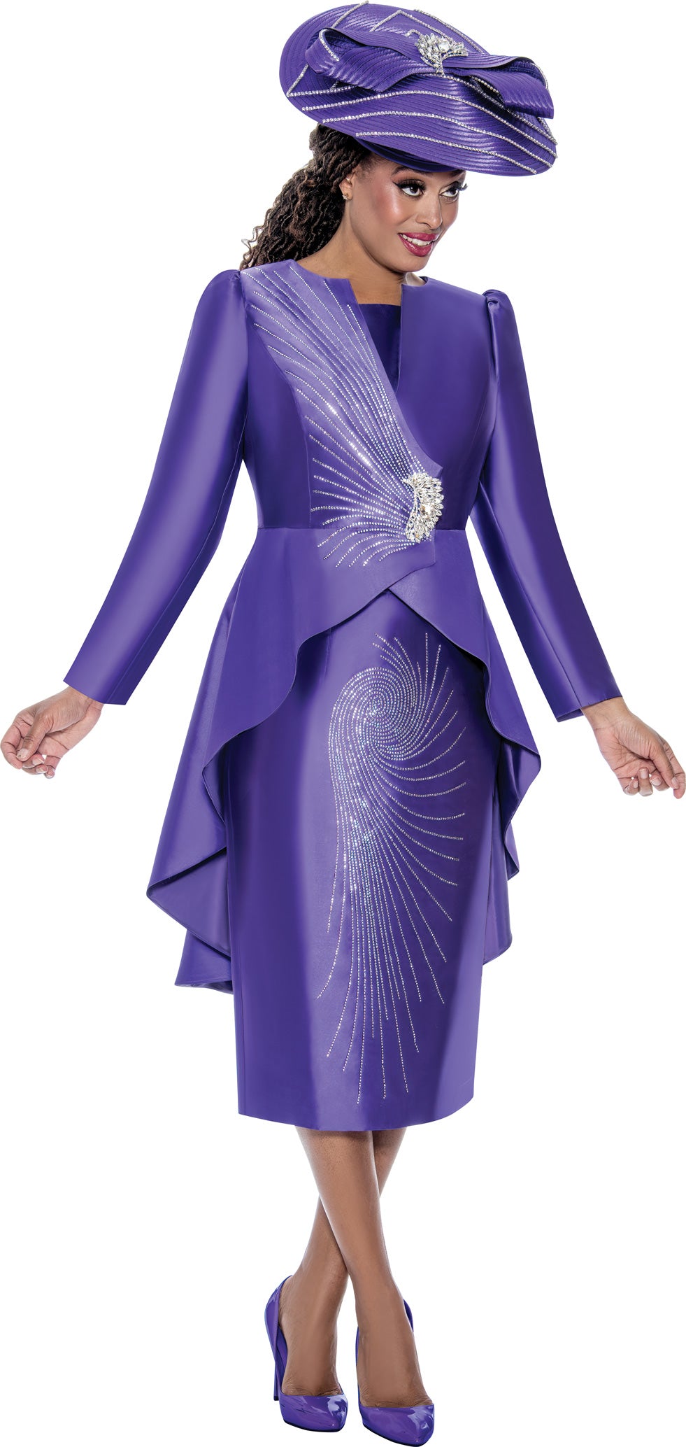 GMI 10212 Crystal Pattern Skirt Suit