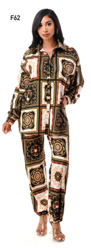 Highlight T112P113 Print 2pc Pant Set