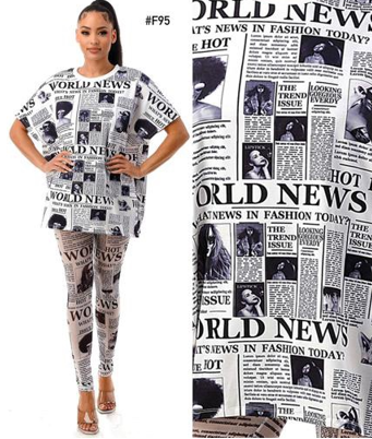 Highlight T350P351X Print PlusSize 2pc Legging Set