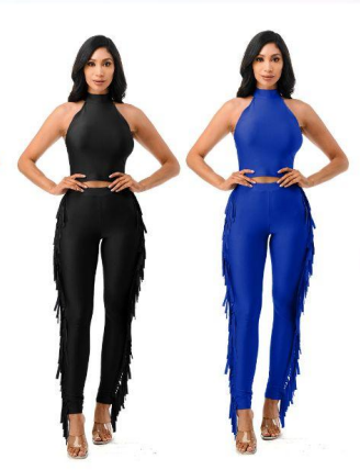 Highlight T983P983AT 2pc Pant Set w/ Fringe