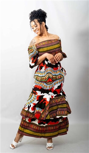 Jessica Taylor 6638003 Smocked Set w/ Headscarf