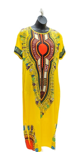 Jessica Taylor 8350 Dashiki Print Maxi Dress