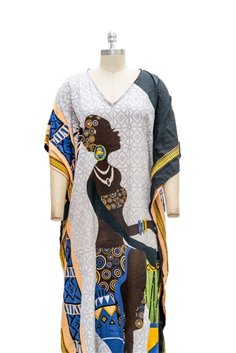 Jessica Taylor 9195001 Long Print Kaftan